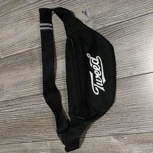 Tweed Black Adjustable fanny / waist pack